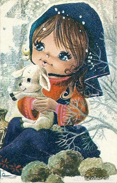Postkarten: 0854D - EDICIONES EUROCROMO SERIE 7044.1 - DIPTICA - 9,8X6,2 CM - ILUSTRA GALLARDA