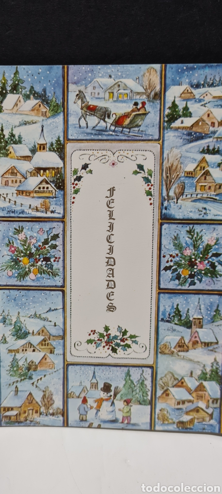 Postkarten: Preciosa postal de Navidad. Diptico. Carvi. Sin escribir.