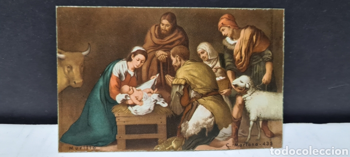 Postales: Preciosa postal de Navidad. Murillo. Escrita - Foto 2