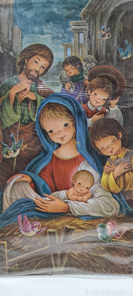 Cartes Postales: Preciosa postal de Navidad. Diptico. Vernet. Gran tama&ntilde;o. Sin escribir. Con sobre
