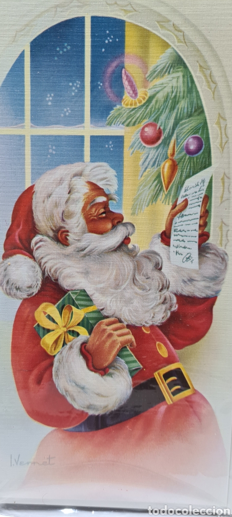 Cartes Postales: Preciosa postal de Navidad. Diptico. Vernet. Gran tama&ntilde;o. Sin escribir. Con sobre