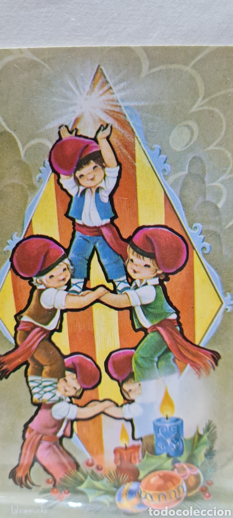 Cartes Postales: Preciosa postal de Navidad. Diptico. Vernet. Sin escribir. Con sobre