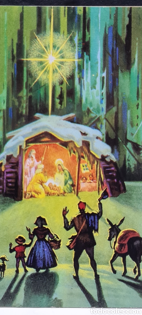 Cartes Postales: Preciosa postal de Navidad. Diptico. Escrita