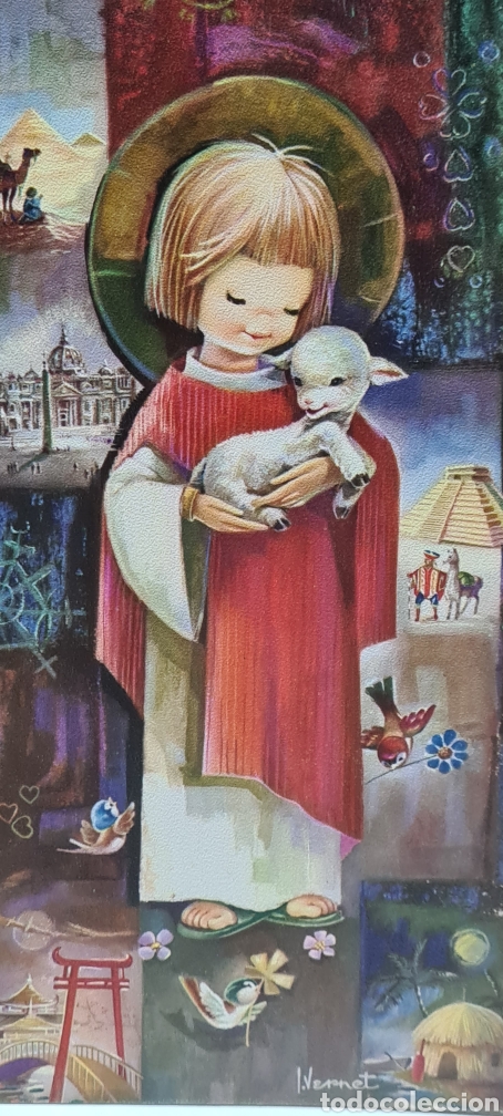 Postales: Preciosa postal de Navidad. Diptico. Vernet. CyZ. Impresa publicidad pantallas Altisent.