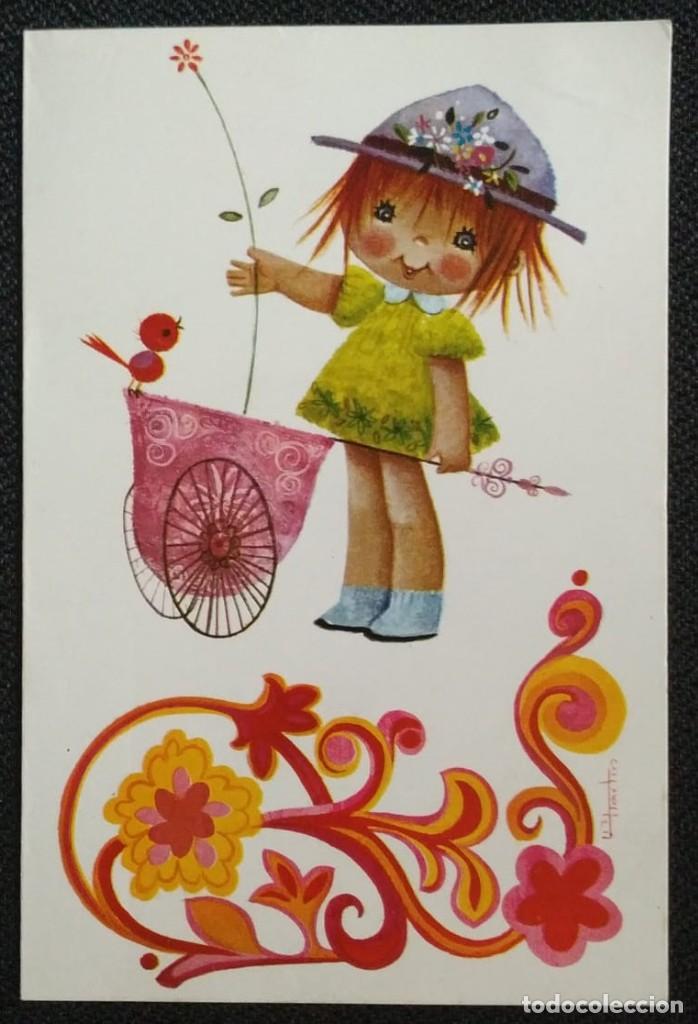 Postales: 0852K - LISI MARTIN- CARNETS DE BUENOS DESEOS- EDIC. RENI110-106- DIPTICA 14,8X10 CM- NUEVA