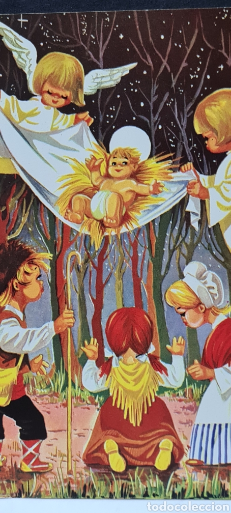 Cartoline: Preciosa postal de Navidad. Diptico . Escrita