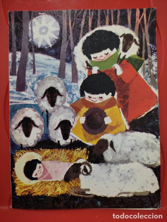 Postales: NAVIDAD PASTORES NI&Ntilde;O JESUS OVEJAS TARJETA DIPTICO ED GAISA 1964 17 X 12,5 CMS PLEGADA