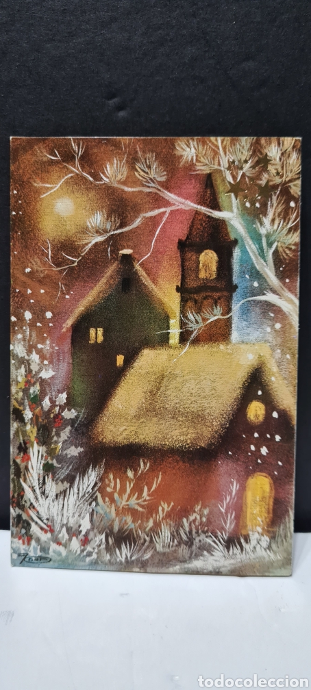 Postales: Preciosa postal de Navidad. Diptico. Joan. Escrita - Foto 4