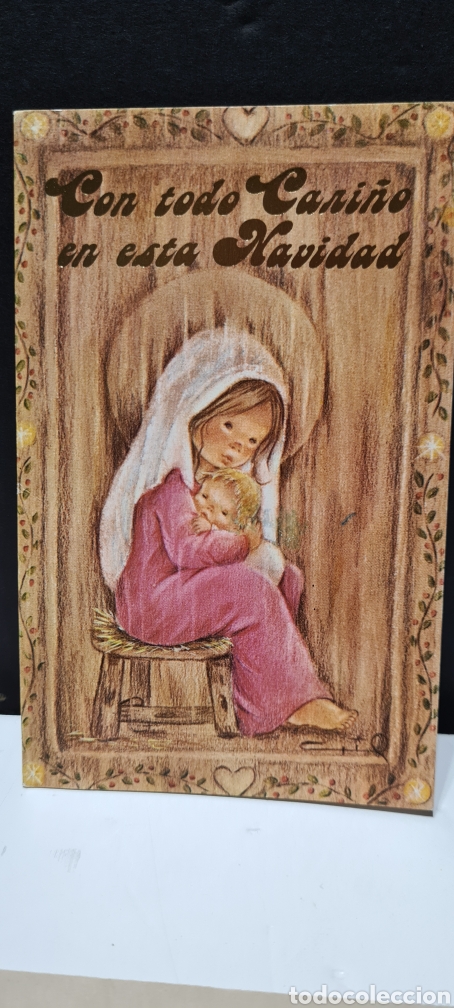 Postales: Preciosa postal de Navidad. Diptico. Cris. Escrita - Foto 5