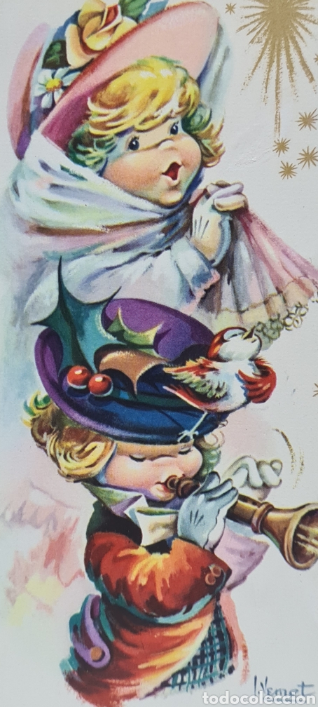 Cartes Postales: Preciosa postal de Navidad. Diptico. Vernet. Escrita
