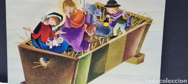 Postcards: Preciosa postal de Navidad. Diptico. Salmons. Escrita