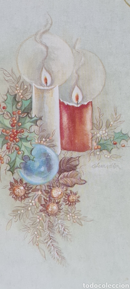 Postais: Preciosa postal de Navidad. Diptico. Guardia. Escrita