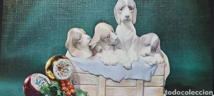 Postkarten: Preciosa postal de Navidad. Diptico. Sin escribir. Perros
