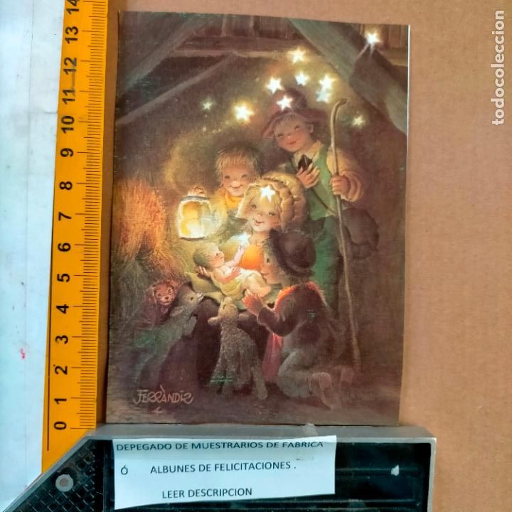 Postais: REFERENCIA MUESTRAS : FELICITACION NAVIDAD DESPEGADA DE MUESTRARIO O ALBUM DE TIENDA . LEER