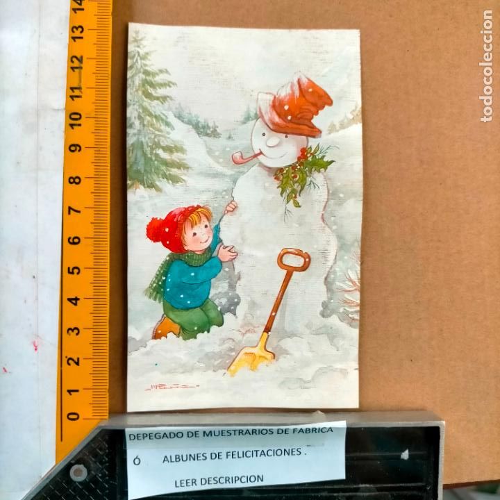 Postkarten: REFERENCIA MUESTRAS : FELICITACION NAVIDAD DESPEGADA DE MUESTRARIO O ALBUM DE TIENDA . LEER