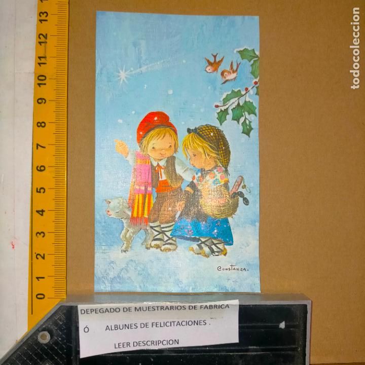 Postcards: REFERENCIA MUESTRAS : FELICITACION NAVIDAD DESPEGADA DE MUESTRARIO O ALBUM DE TIENDA . LEER