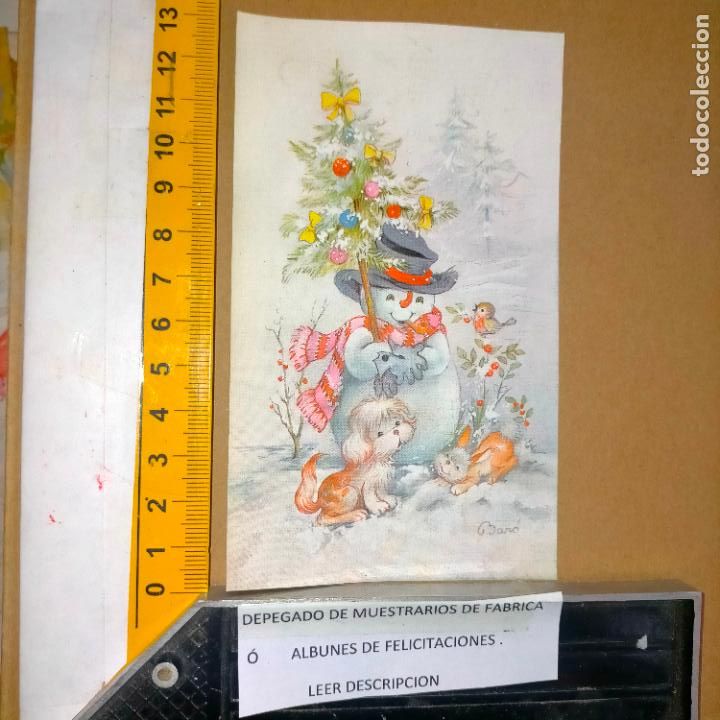 Postcards: REFERENCIA MUESTRAS : FELICITACION NAVIDAD DESPEGADA DE MUESTRARIO O ALBUM DE TIENDA . LEER
