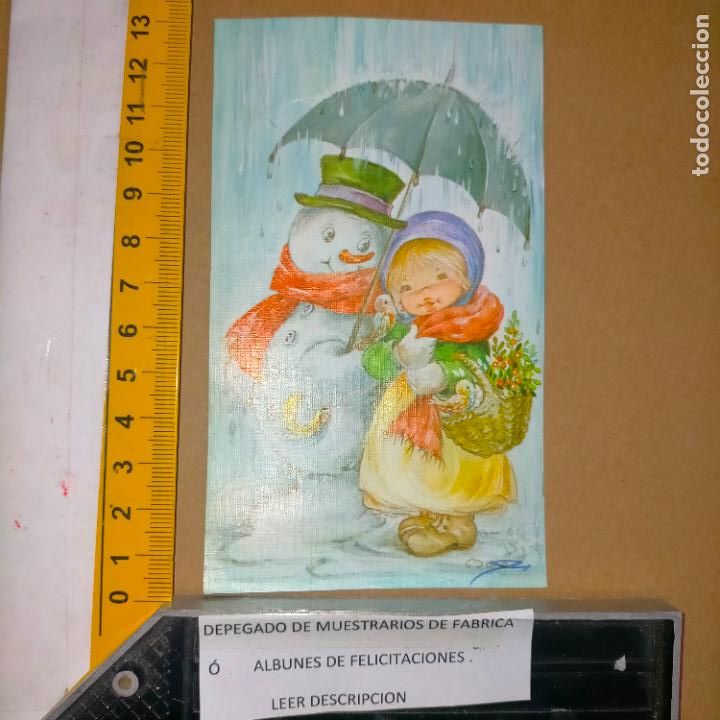 Postcards: REFERENCIA MUESTRAS : FELICITACION NAVIDAD DESPEGADA DE MUESTRARIO O ALBUM DE TIENDA . LEER