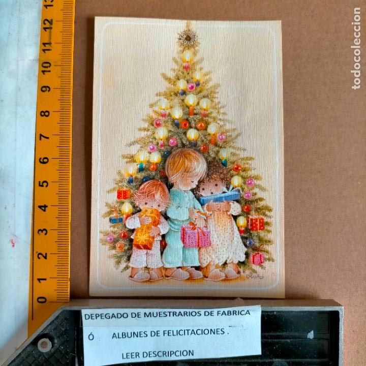Postales: REFERENCIA MUESTRAS : FELICITACION NAVIDAD DESPEGADA DE MUESTRARIO O ALBUM DE TIENDA . LEER
