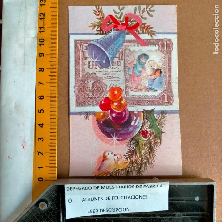 Postales: REFERENCIA MUESTRAS : FELICITACION NAVIDAD DESPEGADA DE MUESTRARIO O ALBUM DE TIENDA . LEER