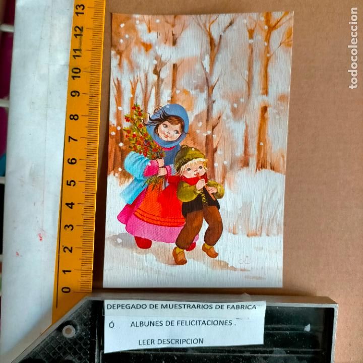 Postales: REFERENCIA MUESTRAS : FELICITACION NAVIDAD DESPEGADA DE MUESTRARIO O ALBUM DE TIENDA . LEER