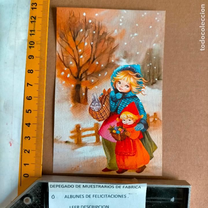 Postales: REFERENCIA MUESTRAS : FELICITACION NAVIDAD DESPEGADA DE MUESTRARIO O ALBUM DE TIENDA . LEER