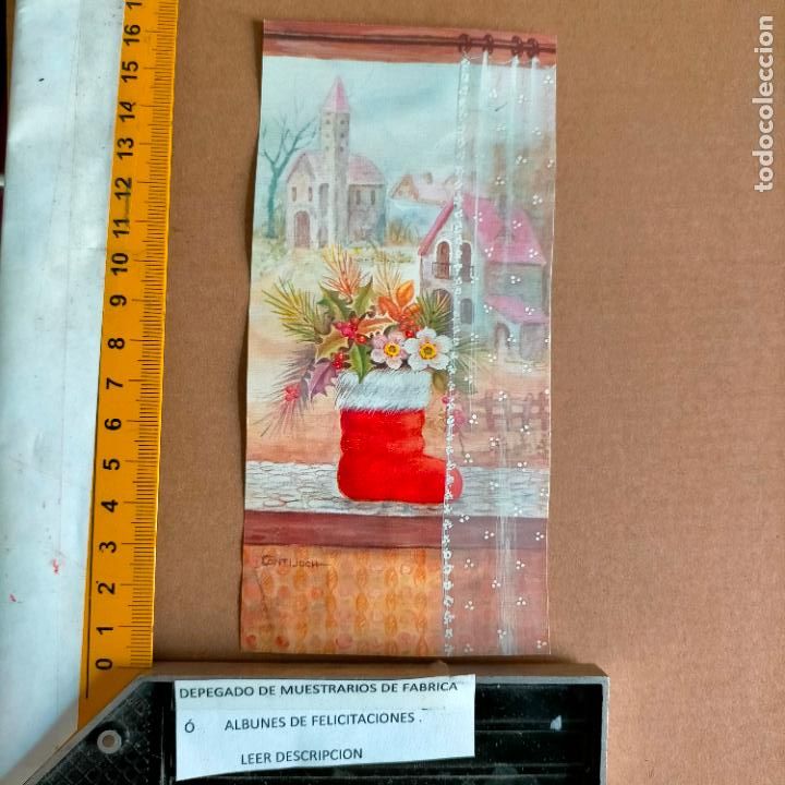 Cartes Postales: REFERENCIA MUESTRAS : FELICITACION NAVIDAD DESPEGADA DE MUESTRARIO O ALBUM DE TIENDA . LEER