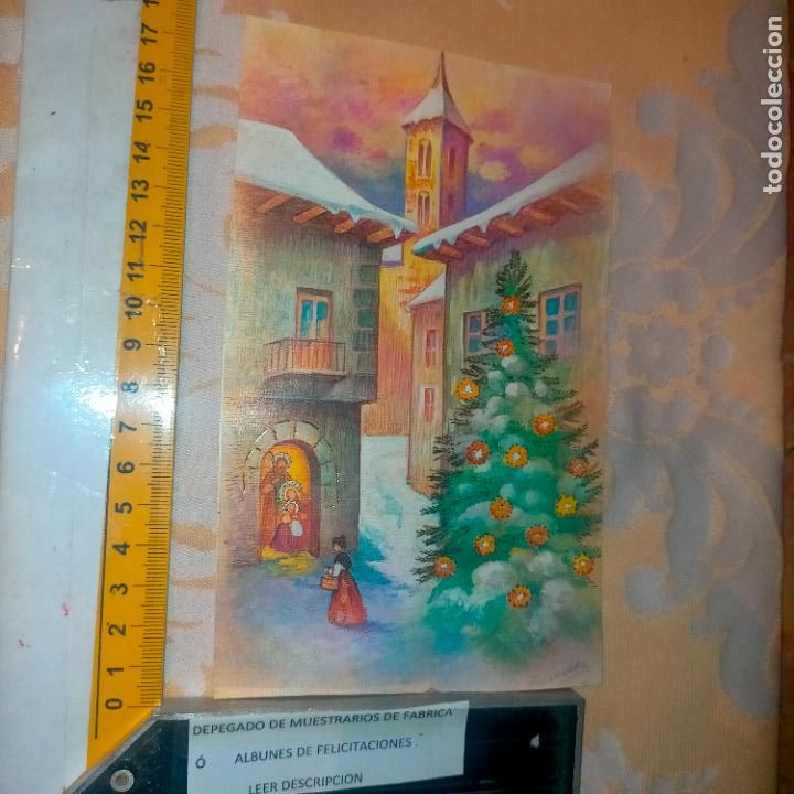Cartoline: REFERENCIA MUESTRAS : FELICITACION NAVIDAD DESPEGADA DE MUESTRARIO O ALBUM DE TIENDA . LEER