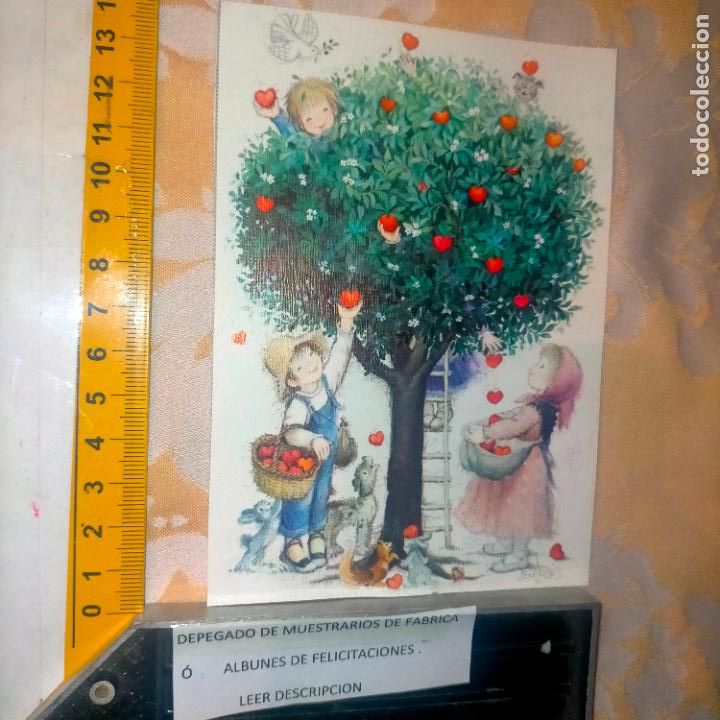 Cartoline: REFERENCIA MUESTRAS : FELICITACION NAVIDAD DESPEGADA DE MUESTRARIO O ALBUM DE TIENDA . LEER