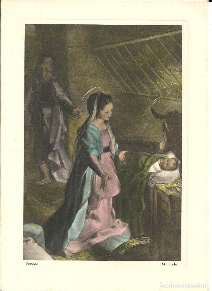 Postais: FELICITACION NAVIDAD *EL PESEBRE*, BAROCCI - DIPTICA, 17X12 CM., A&Ntilde;O 1958