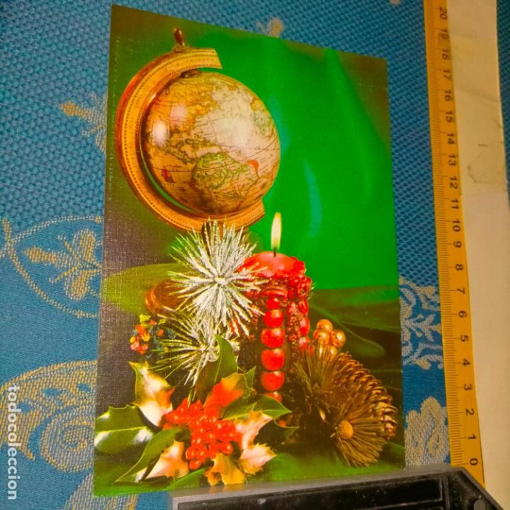 Cartoline: REFERENCIA MUESTRAS : FELICITACION NAVIDAD DESPEGADA DE MUESTRARIO O ALBUM DE TIENDA . LEER