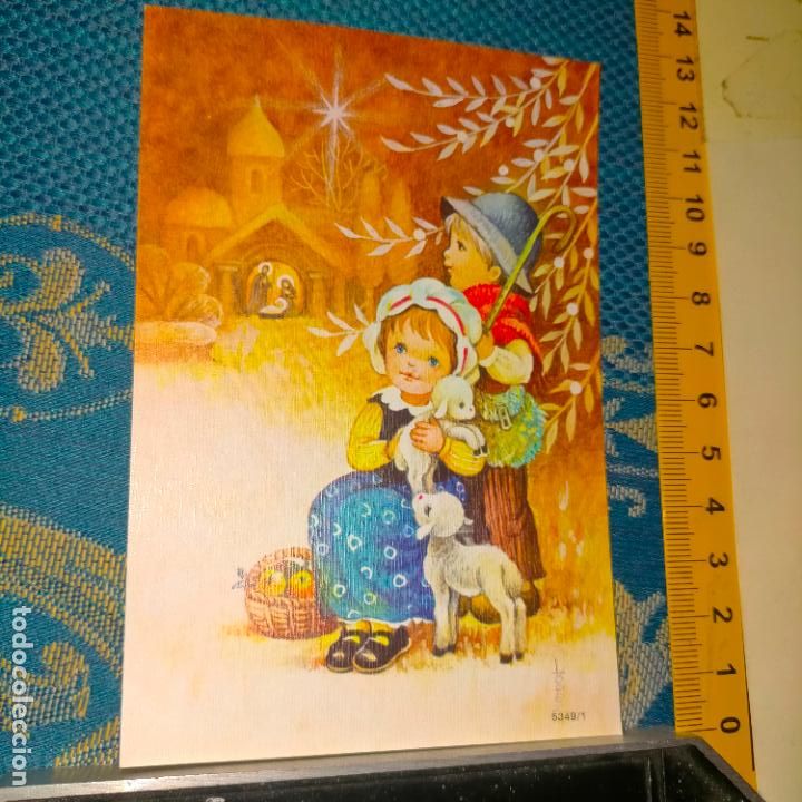 Cartoline: REFERENCIA MUESTRAS : FELICITACION NAVIDAD DESPEGADA DE MUESTRARIO O ALBUM DE TIENDA . LEER