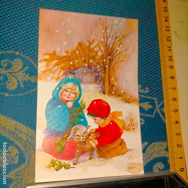 Postcards: REFERENCIA MUESTRAS : FELICITACION NAVIDAD DESPEGADA DE MUESTRARIO O ALBUM DE TIENDA . LEER