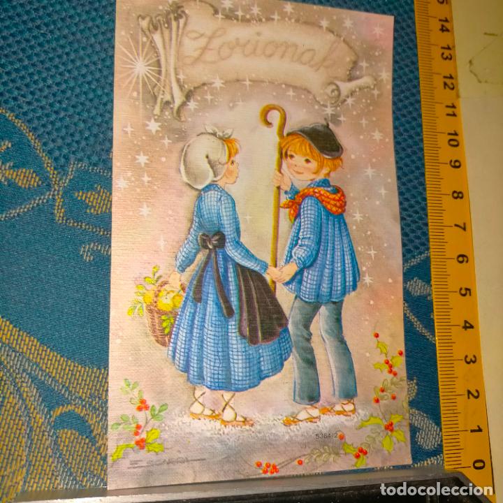 Postales: REFERENCIA MUESTRAS : FELICITACION NAVIDAD DESPEGADA DE MUESTRARIO O ALBUM DE TIENDA . LEER