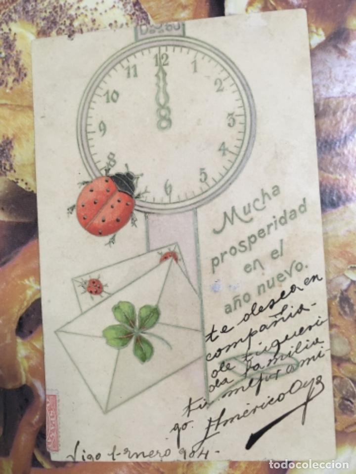 Postales: A&ntilde;o nuevo 1904 - Foto 1