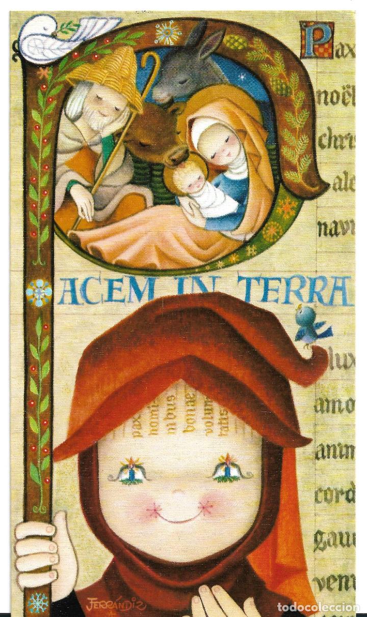 Postkarten: FERRANDIZ, ILUSTRA FELICITACION NAVIDAD. DIPTICA, ESCRITA EN 1967. ED. SUBI N&Uacute;M. H-1653-1. 21X12 CM