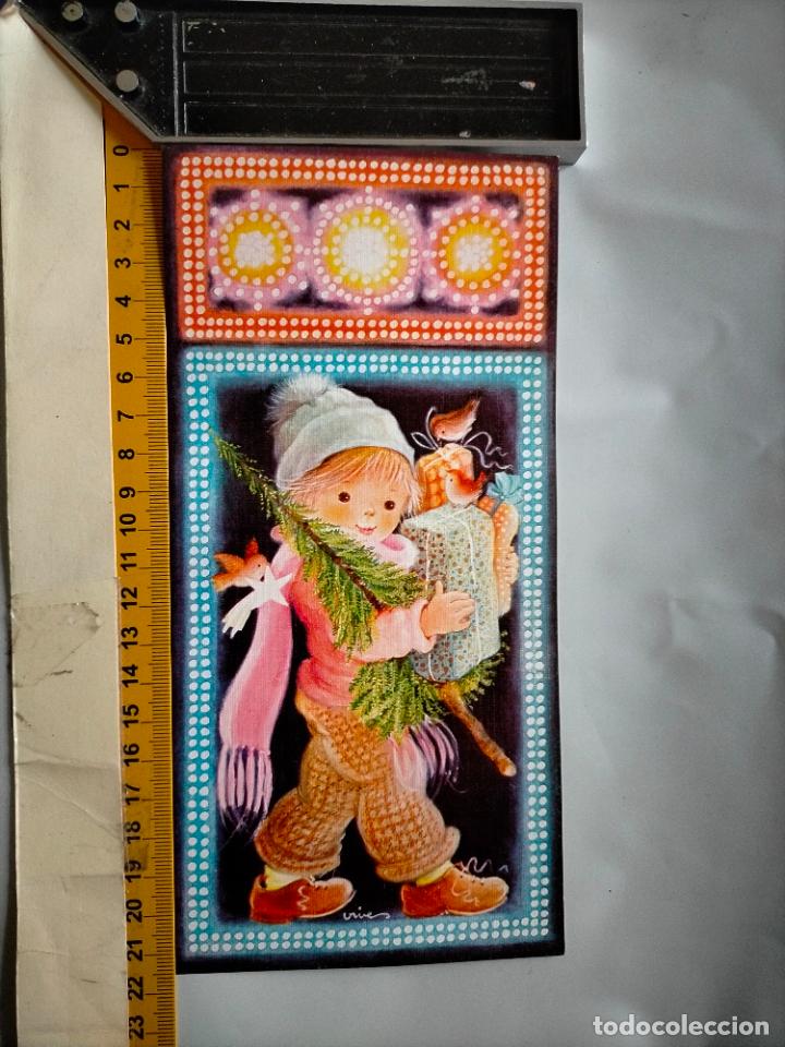 Postales: REFERENCIA MUESTRAS : FELICITACION NAVIDAD DESPEGADA DE MUESTRARIO O ALBUM DE TIENDA . LEER