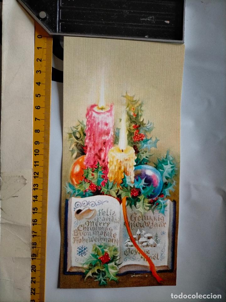 Postales: REFERENCIA MUESTRAS : FELICITACION NAVIDAD DESPEGADA DE MUESTRARIO O ALBUM DE TIENDA . LEER