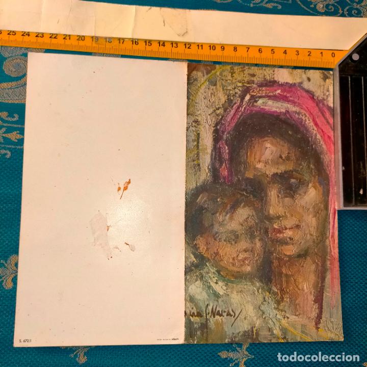 Postales: FELICITACION NAVIDAD - diptico BELEN NACIMIENTO VIRGEN NI&Ntilde;O JESUS