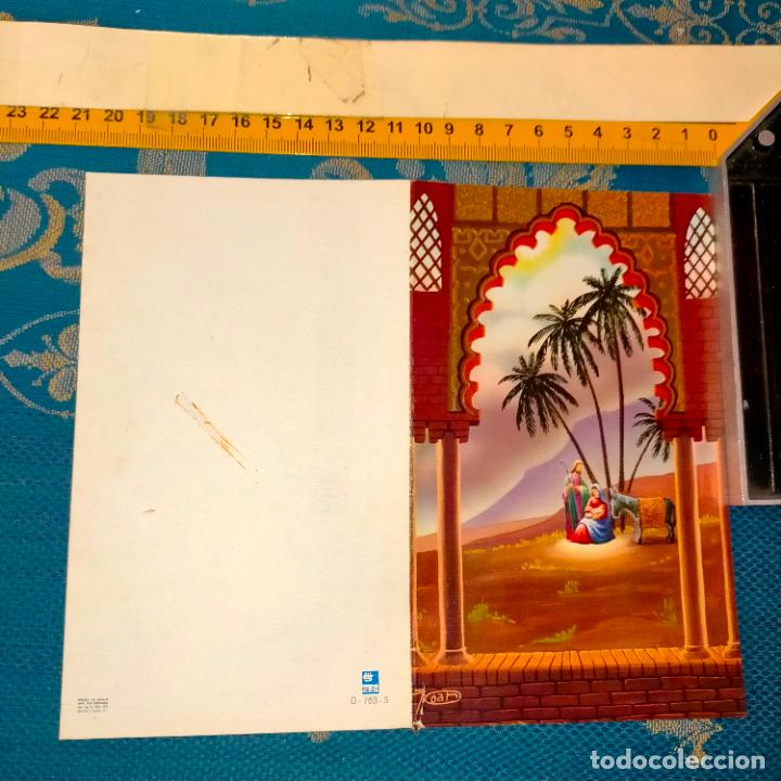 Postales: FELICITACION NAVIDAD - DIPTICO ESCRITA BELEN NACIMIENTO
