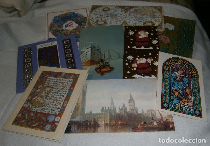 Postales: felicitaciones de navidad inglesas lote de 9 algunas escritas