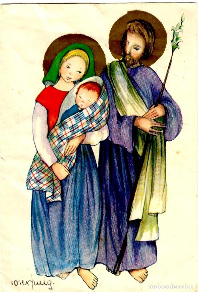Postkarten: Felicitaci&oacute;n Navide&ntilde;a - En papel - D&iacute;ptica - Ed. Ortiz - BLQA-1 - Ilustra Roser Puig -165x115mm.