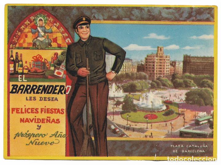 Postales: FELICITACION DE NAVIDAD ** EL BARRENDERO ** - Foto 1