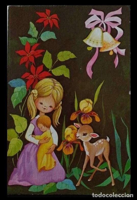 Cartoline: 7366C - EDICIONES ORTIZ X114- DIPTICA 13X8,5 CM - ILUSTRA MARIA