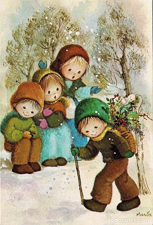 Cartes Postales: 7390C - MARIA - PRECIOSA POSTAL EDICIONES ORTIZ X372-B - DIPTICA 16,3X8,5 CM - DATA 1985