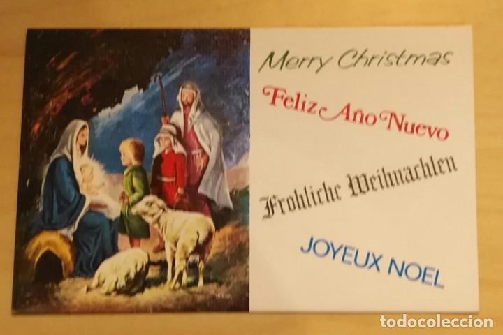 Postais: PN 37 Peque&ntilde;a Tarjeta Navide&ntilde;a - Merry Christmas / Feliz A&ntilde;o Nuevo / ... - SAVIR 18 c - Escrita
