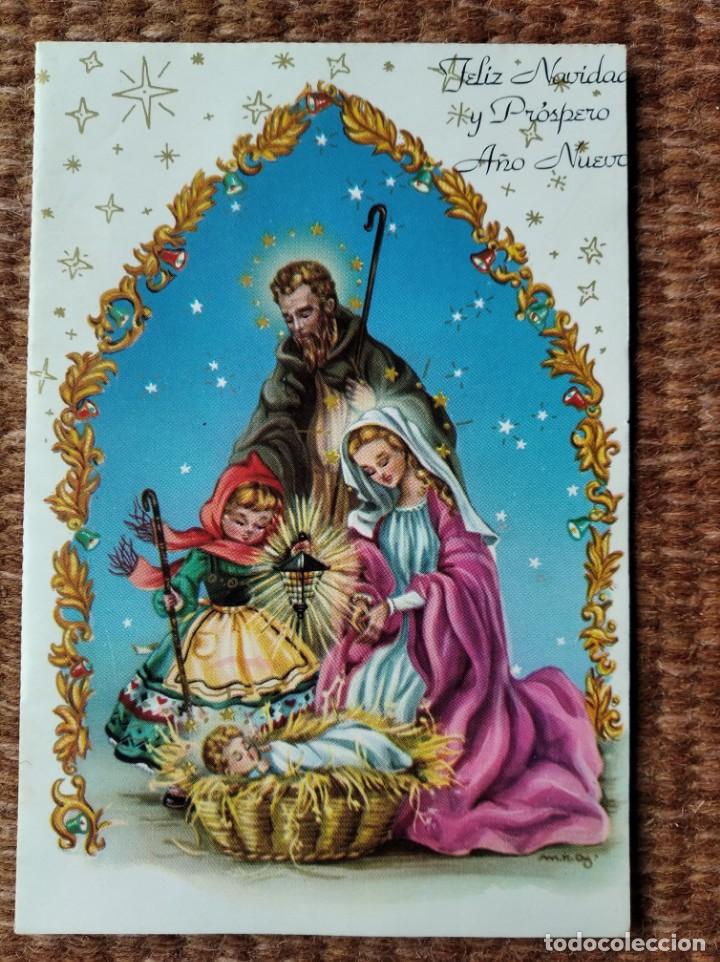Postales: TARJETA TROQUELADA FELICITACION DE NAVIDAD - ILUSTRACION M.N.G.- belen - nacimiento