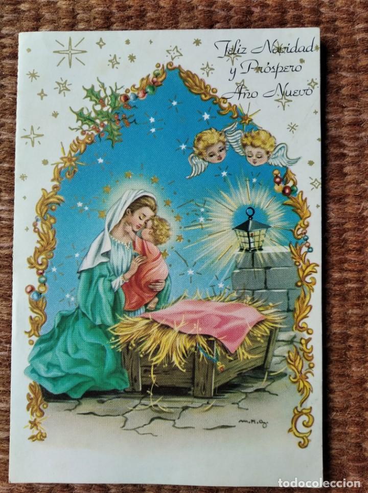 Postales: TARJETA TROQUELADA FELICITACION DE NAVIDAD - ILUSTRACION M.N.G.- belen - nacimiento