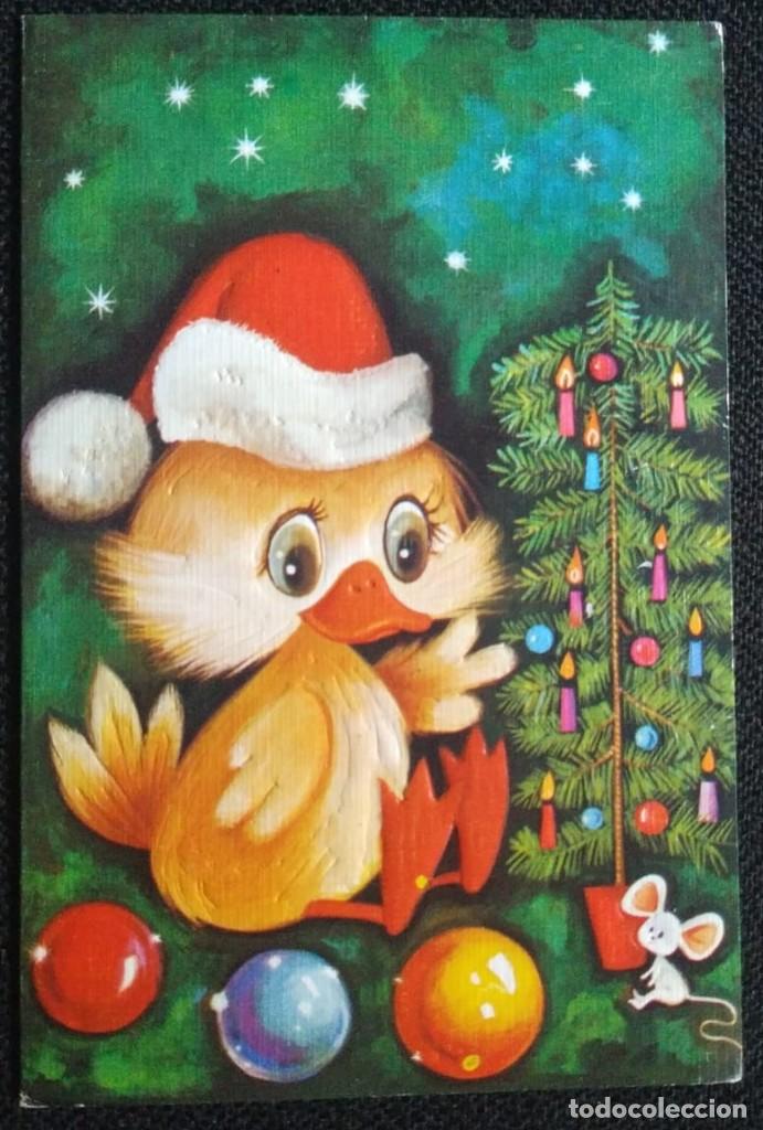 Cartes Postales: 0885E - EDICIONES ORTIZ X111- UN PATITO NAVIDE&Ntilde;O- DIPTICA 13X8,5 CM - DATA 1978