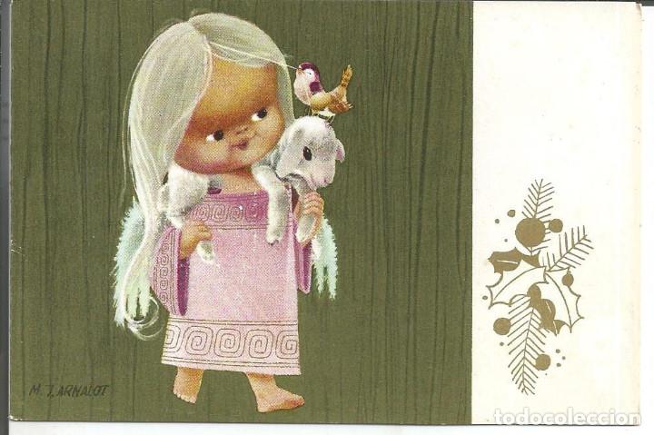 Postais: FELICITACION NAVIDAD *M. J. ARNALOT* - EUROCROMO SERIE A-7 - DIPTICA, 12X8 CM, A&Ntilde;O 1964